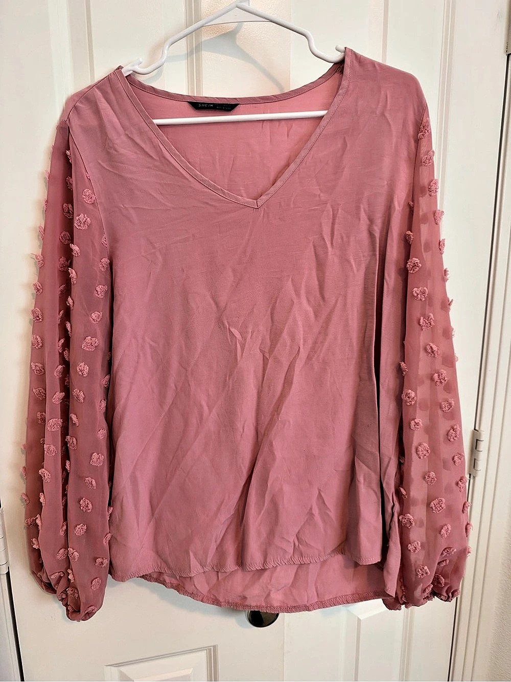 SHEIN Pink Blouse Size L